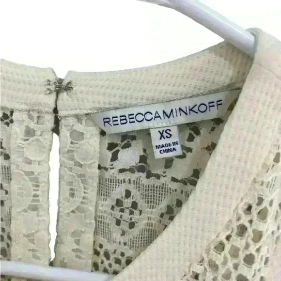 Rebecca Minkoff Women's Vallory Pique Shift Dress‎ Cream Ivory Size XS - Picture 3 of 8